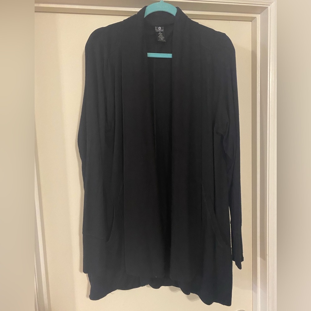 Long black cardigan